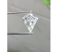 1 KT Bianco Trattato Diamante Forma di Aquilone Ottimi Splendere E Luster VVS1