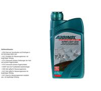 1 L Addinol Super Light 0540 olio motore 5W-40 per MB 229.5/226.5 VW