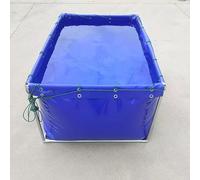1 laghetto for pesci pieghevole in PVC impermeabile con valvola di scarico - Piscina all'aperto multifunzionale for l'allevamento e lo stoccaggio dei pesci(1x1x1m)