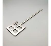 1 lama di ancoraggio in acciaio inossidabile con lama a pagaia larghezza foglia 60 mm 80 mm girante lama per agitazione con asta, utilizzata in strumenti di miscelazione di laboratorio (dimensioni: 80