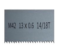 1 lama for sega a nastro bimetallica M42 da 1/2" 1085-2850 mm x 13 mm con lama for sega a nastro da 6 mm 6-10Tpi 14-18Tpi for taglio di metallo duro(14-18Tpi,Length 1842mm)