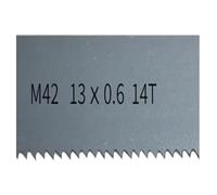 1 lama for sega a nastro bimetallica M42 da 1/2" 1085-2850 mm x 13 mm con lama for sega a nastro da 6 mm 6Tpi 14Tpi for taglio di metallo duro(14Tpi,Length 1440mm)
