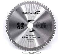 1 lama per sega circolare 254 x 30 mm, 60 denti + 3 riduttori da 25,4/20/16 mm per sega circolare da banco Metabo TS 254.