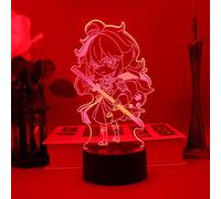 1 lampada notturna 3D a effetto anime con immagine di Genshin Impact, lampada da tavolo con personaggi di gioco anime, regalo per bambini (stile 3)