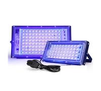 1 lampada UV LED a luce nera da 200 W e 300 W, impermeabile, fluorescente ultravioletta, for bar, pareti, feste, decorazioni di Halloween Usi multipli(100W Type2)