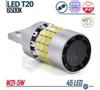1 Lampadina LED T20 W21/5W NO ERRORI Super CANbus Luce Bianca 3.600 LUMEN 6500K