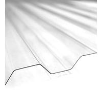 1 Lastra Corrugata in Policarbonato SuperDur Greca 76/18 Trasparente 126,5 x 200 cm