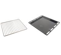 1 Leccarda Nera + 1 Griglia Forno adatto a Indesit - Ariston Hot Point 446x365 mm Ricambi originali