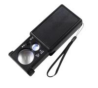 1 lente d'ingrandimento pieghevole, 30 x 60 x con luce UV e LED illuminata UV per monete, diamanti, gemme, gioielli e francobolli, occhiali di ingrandimento, questo prodotto senza batteria