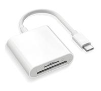1 lettore di schede SD USB C di tipo C, lettore di schede di memoria a doppio slot per iPhone serie 16/15, iPad Pro, MacBook Pro/Air, Galaxy S24/23, altri, visualizzatore registratore di videocamere