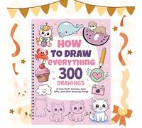1 Libro: Come Disegnare Qualsiasi Cosa per Amanti dell'Arte, 300 Disegni Carini Passo Dopo Passo, Cose Adorabili, Animali, Cibo, Regali e Altro Ancora Incredibile, Meravigliosi Modelli Passo Dopo Pass