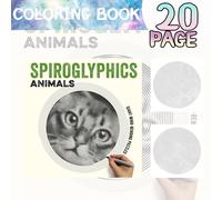1 libro da colorare magico 3D per adulti: attività monocromatica con stereoscopico 3D - Linee nere e più motivi animali - da colorare per il e la consapevolezza (marcatori non inclusi)