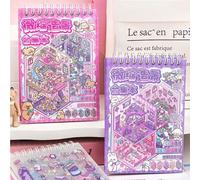 1 libro di 30 pagine di micro scene adesive, 10 disegni, visuale 3D Pop-Up, forniture fai-da-te per scrapbooking ed artigianato decorativo, articoli per il ritorno a scuola, forniture scolastiche PET