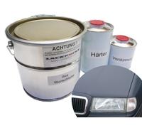 1 Litri Set 2K Vernice per Auto Ral 5004 Blu Opaco Nessun Colore Uni Acrilico