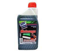 1 Litro di Olio ►BIOLOGICO e BIODEGRADABILE◄ di colore VERDE per CATENE MOTOSEGA per ►Uso PROFESSIONALE e HOBBISTICO◄