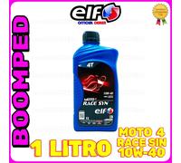 1 litro ELF Moto RACE SYN 10w40 Olio 4T COMPETIZIONE API SP JASO MA2 ET10