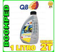 1 LITRO olio miscela motore Q8 UNIMIX 2T MISCELATORE MINERALE moped vespa QE04
