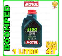 1 LITRO OLIO MOTORE MOTUL MOTO 4T 5100 15W50 TECHNOSYNTHESE ESTERE API SP MO52