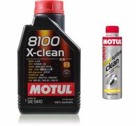 1 Litro Original MOTUL 8100 X-Clean 5W-40 Olio Motore 300ml Diesel System Clean