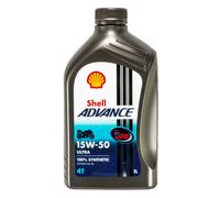 1 Litro Originale Shell Advance 4T Ultra 15W50 Olio Motore Moto