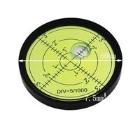 1 livella a bolla circolare universale ultra sottile da 7,5 mm con linee interne, elemento di misurazione del livello resistente all'usura(Diameter60mmBG)