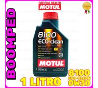 1 LT Motul 8100 Eco-Clean 0W30 Olio Motore 100% Sintetico ACEA C2 API SP-RC MO54