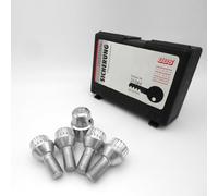 1 lucchetto per cerchioni M12 x 1,25, attacco conico, 60°, 24 mm, larghezza chiave 19 mm, compatibile con