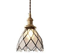 1 luce giapponese saldatura retrò in vetro a sospensione Apparecchi di illuminazione appesa Light Brass Piedistal Light per il corridoio della sala da pranzo dell'isola da cucina e bar bracciano