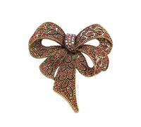 1 Lusso e bellissima novità vintage Elegante intarsiata con una spilla versatile a fiocco di strass da donna, può esalzare il fascino personale