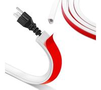 1 M Canalina Passacavi Adesiva Bianca,Mini Canalina Autoadesiva,Canaletta Flessibile,Semicircolare, Colore Bianco, Per La Protezione Dei Cavi, Per Esterni,Resistente Alle Intemperie