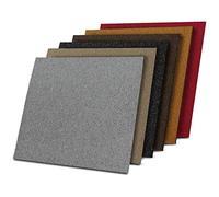 1 m² - Piastrelle per moquette, autoportanti, per ufficio e commerciale, per piastrelle, 50 x 50 cm, robusto tappeto, piastrelle per pavimenti con retro in vinile antiscivolo (grigio chiaro, 4 pezzi)
