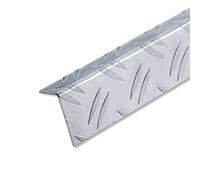 1 m x 43.5 mm x 23.5 mm Unequal Sided Angle (Checkerplate) - alluminio