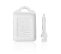1 macinino bianco allo zenzero, 1 spazzola per la pulizia bianca, macinino allo zenzero e aglio, macinino allo zenzero con piastra in ceramica e spazzola, macinino manuale per zenzero, utensili da
