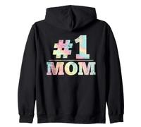 #1 Mamma Numero Uno Madre Donne Grafiche Distressed Felpa con Cappuccio