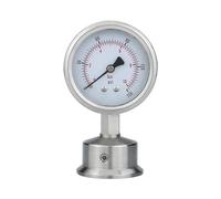 1 manometro a membrana in acciaio inossidabile, manometro sanitario integrato, 60 mm, attacco 50,5-40-200°(0-6bar)