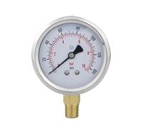 1 manometro for gasolio acqua a riempimento liquido da 63 mm (2,5 pollici) - attacco inferiore 1-0-1000 bar for manometro a vuoto(NPT 1-4 with oil,0-1.6bar 23psi)