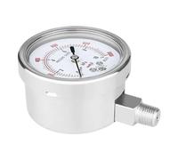 1 manometro in acciaio inossidabile da 2,5'' e 60 mm, 40 kPa, 60 kPa, 100 pKa, misuratore di pressione del gas idraulico NPT1/4(BSPT(ZG)1-4,-4-0Kpa)