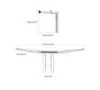 1 manubrio da barra grassa t da 5 pollici 8 10 10 pollici Aumento compatibile con modelli selezionati 2018 2024 tra cui Heritage Deluxe Fat Boy Sport Street Bob Low Rider(10 inch Chrome)