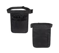 1 marsupio da cintura, organizer regolabile, borsa da cintura multi-tasca, piccolo organizer per accessori multifunzionale, marsupio per infermiere, tamponi di cotone, panni (nero), Nero , taglia
