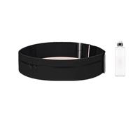 1 marsupio e 1 bottiglia d'acqua con vestibilità avvolgente, scomparti multipli e tasca dedicata per bottiglia d'acqua per uomo e donna, Nero , L, campagne