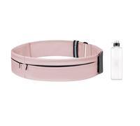 1 marsupio e 1 bottiglia d'acqua con vestibilità avvolgente, scomparti multipli e tasca dedicata per bottiglia d'acqua per uomo e donna, rosa, L, campagne