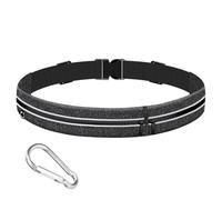 1 marsupio elasticizzato con 1 fibbia a moschettone, cintura sportiva, marsupio fitness, marsupio da corsa, marsupio da jogging, cintura per cellulare, portafoglio da viaggio, cintura regolabile