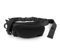 1 marsupio portatile con portabottiglie, impermeabile e resistente all'usura, grande capacità, facile da usare, adatto per corsa, ciclismo, escursionismo, Nero , Tessuto Oxford