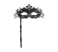 1 maschera in maschera con asta, accessori di scena per costume veneziano, maschera personalizzata alla moda, accessori in maschera, per uomini e donne, per Halloween, carnevale, feste, mascherate.