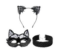 1 Maschera Per Gatti Con 1 Fascia Per Capelli E 1 Colletto, Accessori Cosplay, Oggetti Di Scena In Maschera, Accessori Per Costumi Da Festa