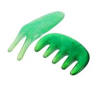 1 Massaggiatore Massaggiatori Per La Testa Pettine Guasha in Pietra Di Forchetta Raschiante a Forma Di y Spazzola Per Di Forcella a Forma Di y Cera D'api