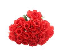 1 mazzo fiore rosa finto rosa artificiale fiori artificiali festa finta matrimon