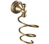 1. Mensola da parete in ottone vintage per asciugacapelli e articoli da toeletta con finitura antiruggine in ottone porta asciugacapelli a parete