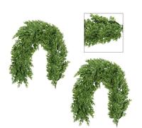 1 metro 2 pezzi rattan simulazione verde per decorazioni natalizie pranzo o banc