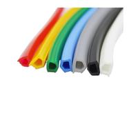 1 metro 20/30/40/50 serie M6 M8 M10 guarnizione piatta 6mm/8mm/10mm adatto for profilo in alluminio 2020 copertura con scanalatura morbida/staffa del pannello macchina in acciaio a forma di C(Red,6mm)